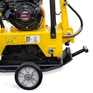 Stark USA 6.5hp Reversible Plate Compactor Gas-Powered 196cc 4950lbs Force 26 x 15 inch Plate Concrete Tamper Machine Paver