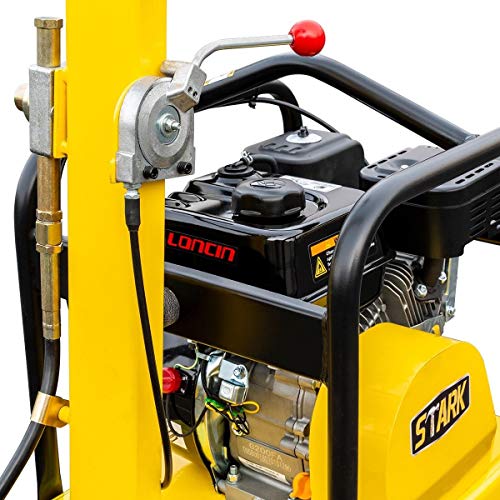 Stark USA 6.5hp Reversible Plate Compactor Gas-Powered 196cc 4950lbs Force 26 x 15 inch Plate Concrete Tamper Machine Paver