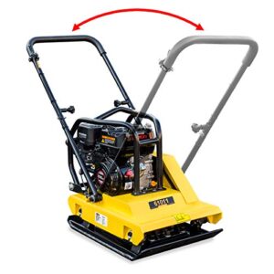 stark usa 196cc reversible handle plate compactor gas 6.5hp 4,040lbs force 24" x 18" plate size concrete push/pull handle tamper machine paver