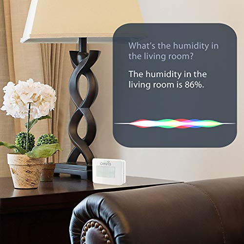 ONVIS Smart Motion Sensor Wireless PIR Detector Works with Apple HomeKit Hygrometer Thermometer Temperature Humidity Gauge Siri Enabled Bluetooth Remote Trigger for iPhone iPad