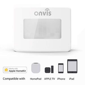 ONVIS Smart Motion Sensor Wireless PIR Detector Works with Apple HomeKit Hygrometer Thermometer Temperature Humidity Gauge Siri Enabled Bluetooth Remote Trigger for iPhone iPad