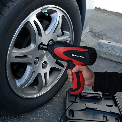 GETUHAND Car Impact Wrench 1/2 Inch & 12 Volt Portable Electric Impact Wrench Kit, Tire Repair Tools with Sockets and Carry Case