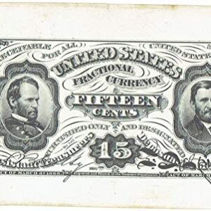1863 Fifteen Cent United States Fractional Currency Proof Obverse