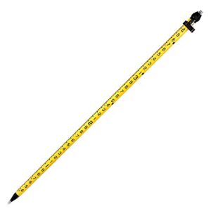 adirpro 3-position snap-lock rover rod – 2m aluminum gps pole – 1 piece design with outer gt graduations for land surveying & engineering - rtk gps/gnss accessory (yellow)