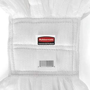 Rubbermaid Commercial Large Disposable Mop- 5 Inch Headband, Janitorial Cleaning Supplies and Equipment for Mopping, White