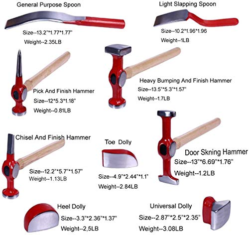 PASBAS 9pc hammer set with hickory handle…