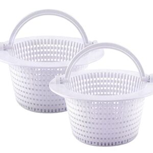 Wadoy Above Ground Pool Skimmer Basket, 𝟐 𝐏𝐚𝐜𝐤𝐬 Pool Filter Baskets Replacement Compatible with Hayward SP1091WM, Compatible with Pentair HydroSkim 513330