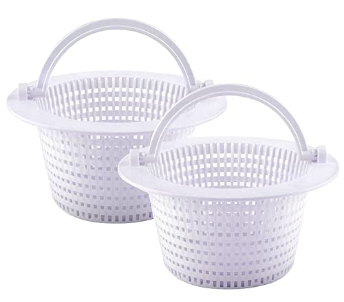 Wadoy Above Ground Pool Skimmer Basket, 𝟐 𝐏𝐚𝐜𝐤𝐬 Pool Filter Baskets Replacement Compatible with Hayward SP1091WM, Compatible with Pentair HydroSkim 513330