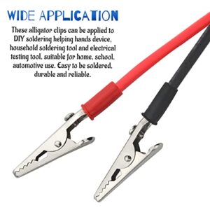 WMYCONGCONG 22 PCS Metal Alligator Clips Electrical Test Clamps with Plastic Hands Red Black Kit