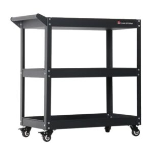 TANKSTORM Service Tool Cart 3-Tire Rolling, Industrial Commercial Service Cart-180 Lbs Capacity, No Drawer Included(TQ112)