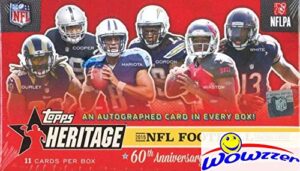 2015 topps heritage nfl football factory sealed box with autograph & foilboard parallel! look for autos of todd gurley, emmitt smith, john elway, brett favre, marcus mariota,dan marino & more! wowzzer