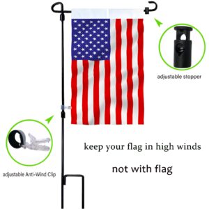 Garden Flag Rubber Stoppers and Tiger Anti-Wind Clips Accessories for Garden Flag Stand-Holder-Pole Keep Your Flags from Flying Away in High Winds (4 Pack)