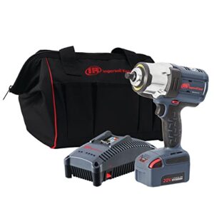 ingersoll rand w7152-k12 1/2" cordless impact wrench and 1 battery kit, 4 power modes, brushless motor, 1500 ft/lbs nut busting torque, 1000 ft/lbs max torque, lightweight, gray