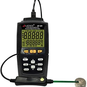 MF-30K AC/DC Gauss Meter with Certificate, Measures Magnetic Fields Strength and Pole(Residual Magnet, Permanent). Integrated High AC ElectroMagnetic Fields Level Measurement (<15000G/Milli Tesla)