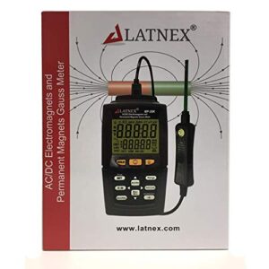 MF-30K AC/DC Gauss Meter with Certificate, Measures Magnetic Fields Strength and Pole(Residual Magnet, Permanent). Integrated High AC ElectroMagnetic Fields Level Measurement (<15000G/Milli Tesla)