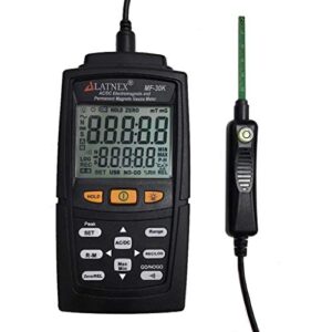 MF-30K AC/DC Gauss Meter with Certificate, Measures Magnetic Fields Strength and Pole(Residual Magnet, Permanent). Integrated High AC ElectroMagnetic Fields Level Measurement (<15000G/Milli Tesla)