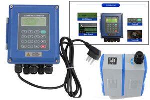 vtsyiqi ultrasonic flow meter flowmeter dn25mm-dn100mm tuf-2000b wall mounted type rs485 interface ip67 protection ts-2 transducer