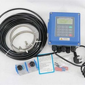 VTSYIQI Ultrasonic Flow Meter Flowmeter DN25mm-DN100mm TUF-2000B Wall Mounted Type RS485 Interface IP67 Protection TS-2 Transducer