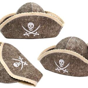 PetriStor Sauna Hat Pirate/Filibuster for Man Natural Felt 100% Natural Made in Ukraine