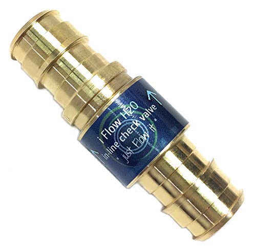 Check Valve 1/2" Brass Barbed, Fits 1/2" (ID) Vinyl Braided Tubing,Premium Quality,Potable H2O,Micro Brew,Fish Aquarium FLTR Pumps,Boat Marine,Hydroponics,RV,Hydronic, Wirsbo/ProPex Tubing