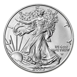 2023 1 oz American Silver Eagle Bullion Coin Brilliant Uncirculated with Certificate of Authenticity $1 BU