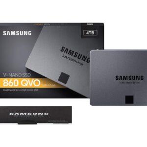 Samsung 860 QVO SSD 4TB - 2.5 Inch SATA 3 Internal Solid State Drive with V-NAND Technology (MZ-76Q4T0B/AM), Gray