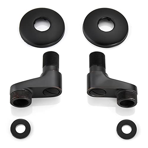 gotonovo Oil Rubbed Bronze Wall Mount 3-3/8 Inch Adapter Claw Foot Bathtub Faucet Adjustable Swing Arms 1 Pair