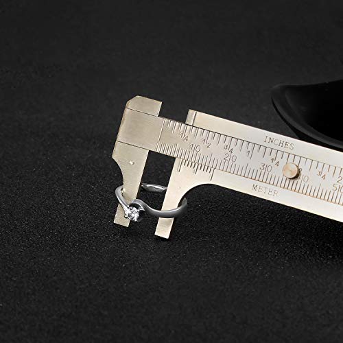 Juland Retro Vernier Caliper Copper Alloy Mini Brass Sliding Pocket Caliper Metal Double Scale for Measuring Gemstones and Jewelry Components Bead Wire Guitar Repair 80 mm /3.15"