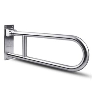 29.5 inch toilet grab bar stainless steel handicap rails grab bars bathroom support for elderly bariatric disabled commode safety hand railing guard frame shower assist aid handrails hand grips