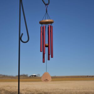 UpBlend Outdoors Wind Chimes for Outside - 29" Red Wind Chimes for Outdoors, Harmonic Tuned Wind Chime Outdoor, Windchimes for Mom, Grandma, Windchime for Her