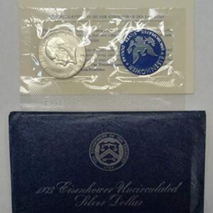 1973 S Eisenhower IKE 40% Silver Dollar Uncirculated in Blue Package