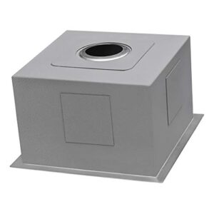 Ruvati 15 x 15 inch Undermount 16 Gauge Zero Raduis Bar Prep Square Kitchen Sink Single Bowl - RVH7115