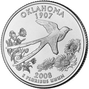 2008 s silver proof oklahoma state quarter choice uncirculated us mint