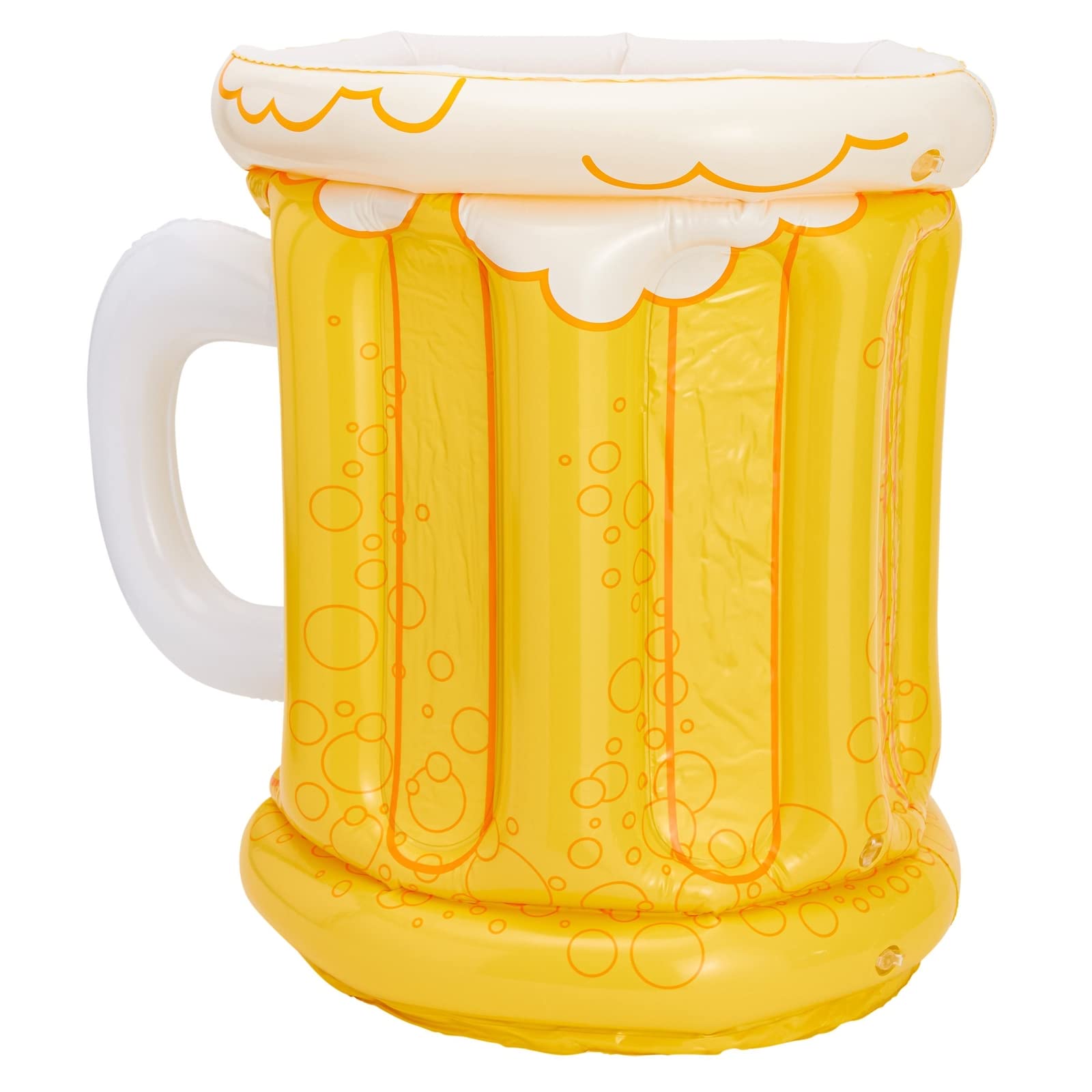 Inflatable Beer Mug Cooler for Pool Party Supplies, BBQ, Beach Parties (23 in)