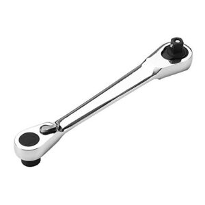 Mini Double Headed Ratchet Wrench 1/4 Inch Drive Socket and Screwdriver Bit Driver Quick Release Ratchet Wrench Dual-use Spanner Multifunctional Hand Tools