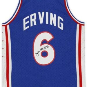 Julius Erving Philadelphia 76ers Autographed Blue Mitchell & Ness 1982-83 Hardwood Classics Swingman Jersey - Autographed NBA Jerseys