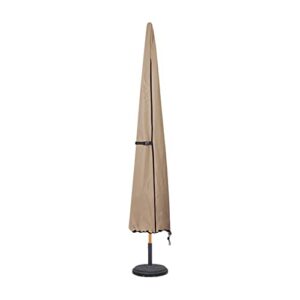 ultcover patio umbrella parasol cover - 600d waterproof outdoor market umbrella cover - fits market umbrella up to 12 feet
