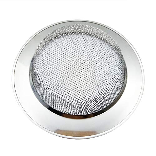 2 PCS Stainless Steel Kitchen Sink Strainers,Large Wide Rim 4.3" Diameter,Rust-Free,Perfect for Garbage Disposals Prevent Food Clogging Your Sink Fine Mesh