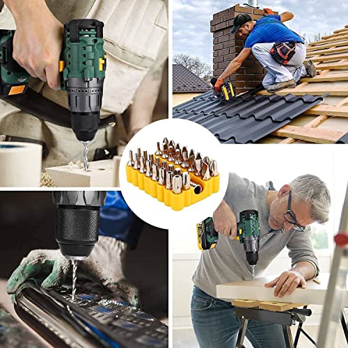 TECCPO Cordless Drill, 20V Drill Driver 2000mAh Battery, 530 In-lbs Torque, Torque Setting, Fast Charger 2.0A, 2-Variable Speed, 33pcs Accessories, 1/2" Metal Keyless Chuck