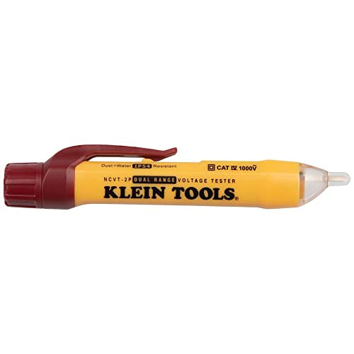 Klein Tools NCVT2P Dual Range, Non-Contact Voltage Tester, 12-1000V AC, Visual and Audible Indicators, Auto Power Off, Green