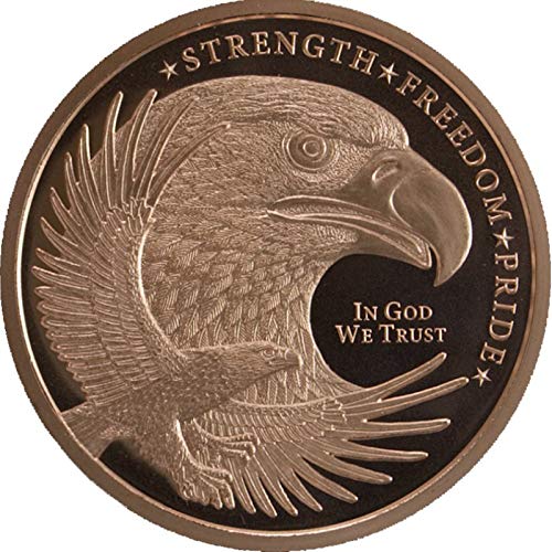 1 oz .999 Pure Copper Round/Challenge Coin (Eagle Strength-Freedom-Pride)