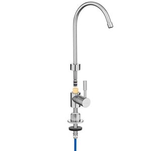 Brondell - Water Filter Faucet in Chrome with LED Filter Change Indicator for 12 Month Water Filtration Systems, Sink Faucet for Drinking Water - Modern Style in Polished Chrome