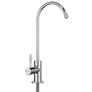 brondell - water filter faucet in chrome with led filter change indicator for 12 month water filtration systems, sink faucet for drinking water - modern style in polished chrome