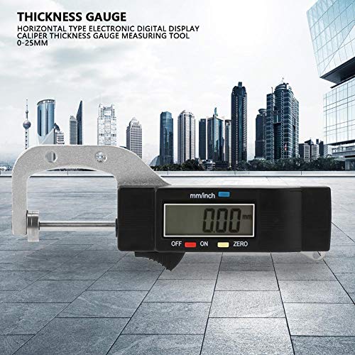 Horizontal Electronic Digital Thickness Gauge Digital Display Caliper Thickness Measuring Tool Thickness Meter Portable 0-25mm 0.03mm Accuracy