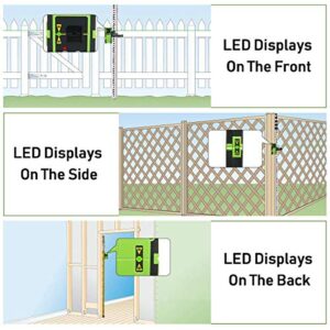 Huepar Laser Detector for Line Level, Digital Receiver Used with Pulsing Lasers Up to 200ft, Detect Red and Green Beams, Three-Sided LED Displays, Clamp Included LR-6RG