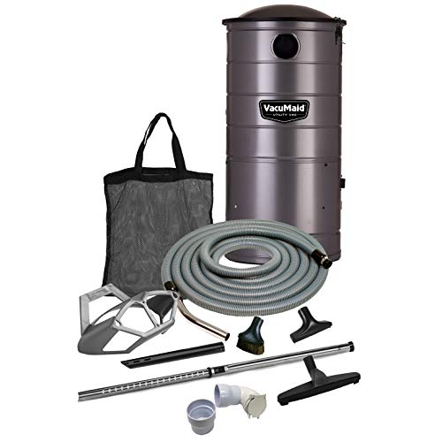 VacuMaid UV150GKP1 Extended Life Professional Wall Mounted Utility Vacuum with 50ft. Garage Kit Pro (Unit and Kit Plus 1 Inlet)