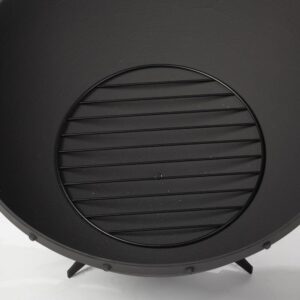 Titan Great Outdoors Hemisphere Fire Pit with Screen and Poker 32" Cast Iron