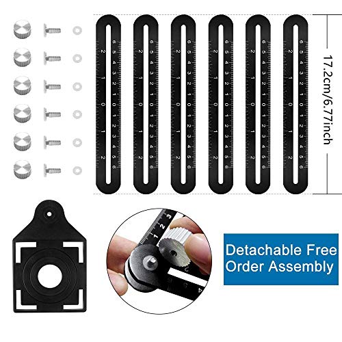 Amenitee Six-Sided Aluminum Alloy Angle Measuring Tool - Universal Opening Locator-Universal Ruler - Full Metal Multi Angle Measuring Tool-Upgraded Aluminum Alloy Ruler (six sides)