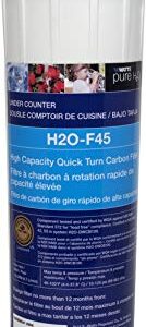 Watts Pure H2O-F45 1 Stage Capacity/High Flow Carbon Block Replacement Filter Cartridge