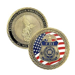 u.s. fbi challenge coin collection st michael law enforcement coin military gift.